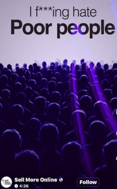 Wild and almost unbelievable Facebook ad insults “poor people”